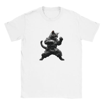 Camiseta Junior Unisex Estampado de Gato "MMA Miau" Michilandia | La tienda online de los fans de gatos