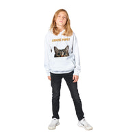 Sudadera con capucha júnior estampado de gato "Consulta Curiosa" Michilandia | La tienda online de los fans de gatos