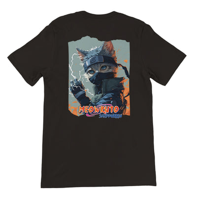 Camiseta Prémium Unisex Impresión Trasera de Gato 