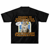 Camiseta de fútbol unisex estampado de gato "Hora del Atún" Subliminator