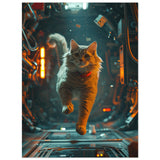 Panel de aluminio impresión de gato "Zero Gravity Cat" Michilandia | La tienda online de los fans de gatos