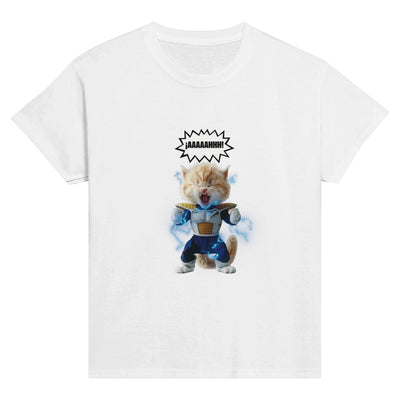 Camiseta Junior Unisex Estampado de Gato 