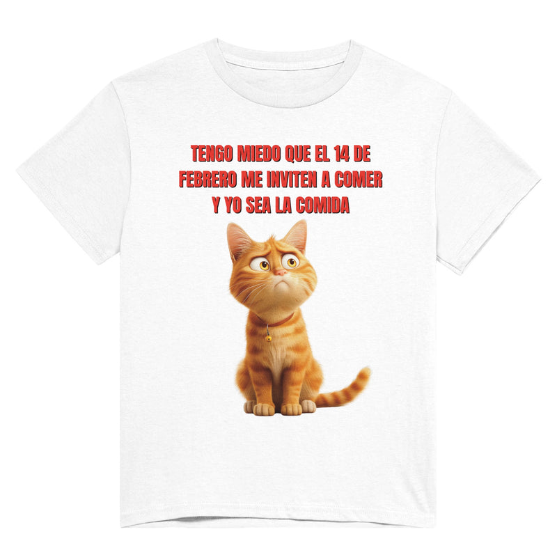 Camiseta Unisex Estampado de Gato "Cita Miau" Michilandia | La tienda online de los fans de gatos