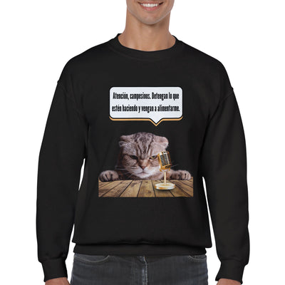 Sudadera Unisex Estampado de Gato 