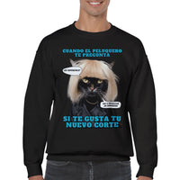 Sudadera unisex estampado de gato 