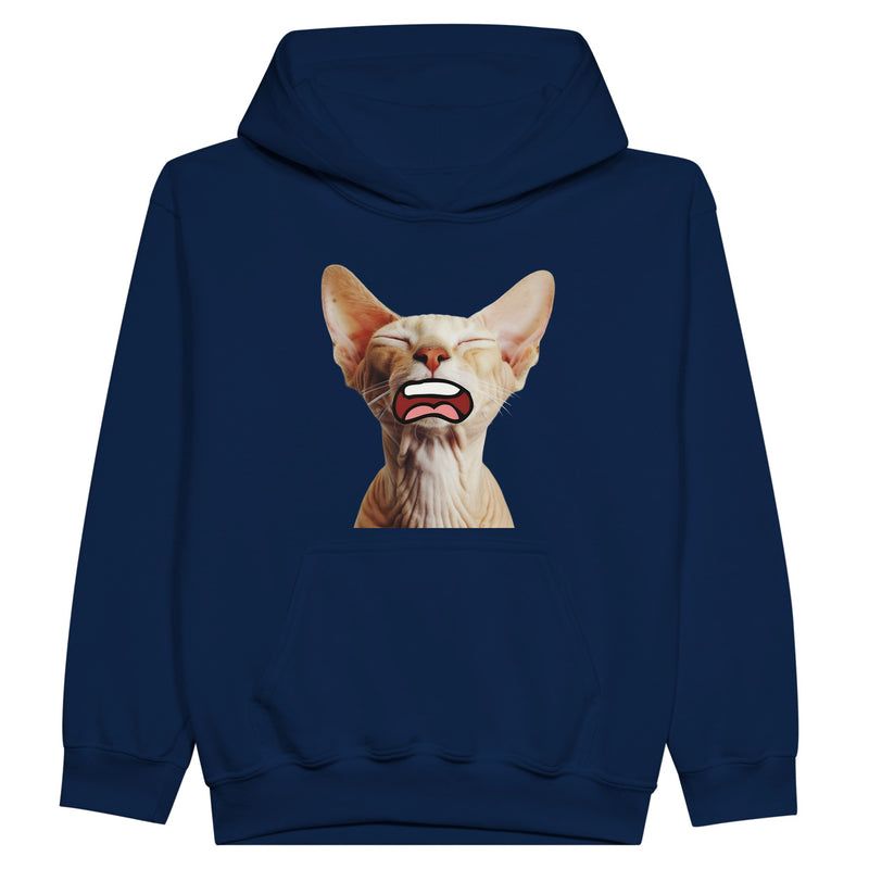 Sudadera con capucha júnior estampado de gato "Sphynx Somnoliento" Michilandia