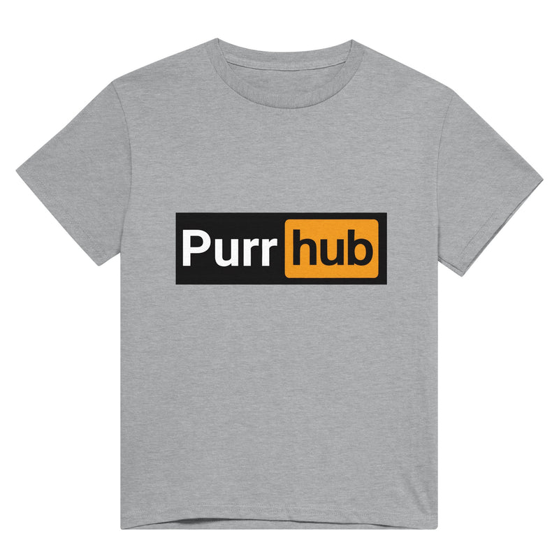 Camiseta Unisex Estampado de Gato "Purr Hub" Michilandia | La tienda online de los fans de gatos