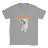 Camiseta unisex estampado de gato "¿alguien dijo pspspsps?" Sports Grey