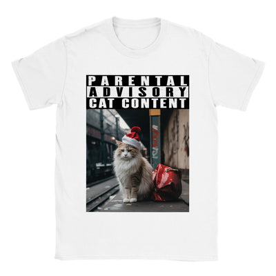 Camiseta unisex estampado de gato "Santa Michi" Gelato