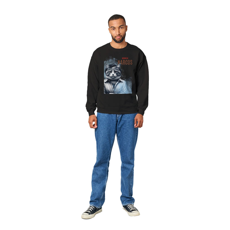 Sudadera Unisex Estampado de Gato "Narcogato" Michilandia | La tienda online de los fans de gatos