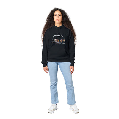 Sudadera con Capucha Unisex Estampado de Gato "Metallicat" Michilandia