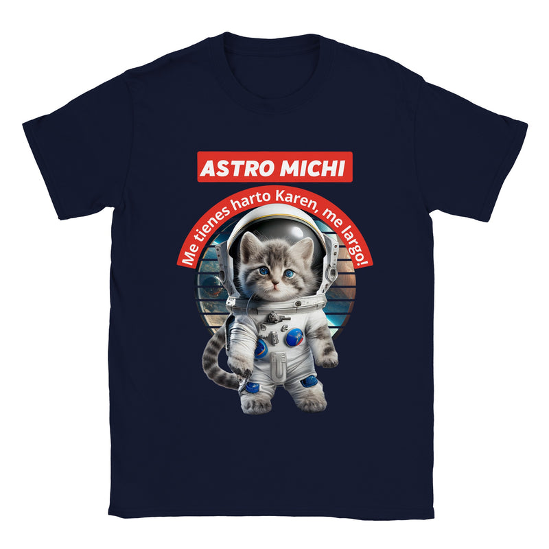 Camiseta unisex estampado de gato "Astro michi" Gelato