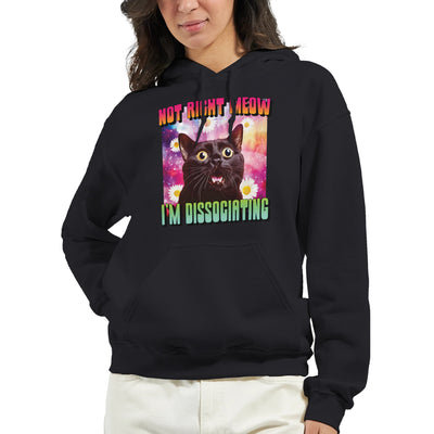 Sudadera con Capucha Unisex Estampado de Gato 