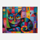 Panel de madera impresión de gato "Vibraciones Kandinsky" Michilandia | La tienda online de los fans de gatos