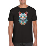 Camiseta unisex estampado de gato "Felino de Papel Cromático" Gelato