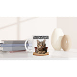 Taza Blanca con Impresión de Gato "Confesión Incomoda" Michilandia | La tienda online de los fans de gatos