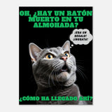 Lienzo de Gato "Regalo Sorpresa" Michilandia | La tienda online de los amantes de gatos