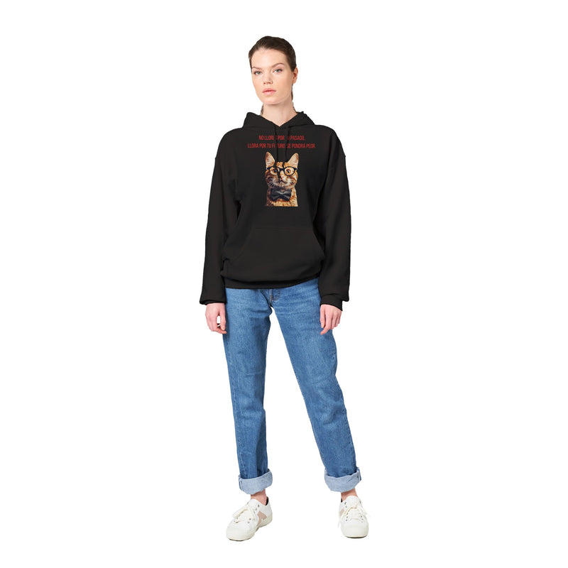 Sudadera con Capucha Unisex Estampado de Gato "Profecía Peluda" Michilandia