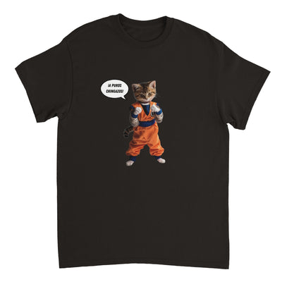 Camiseta Unisex Estampado de Gato "Combate de Miaus" Michilandia