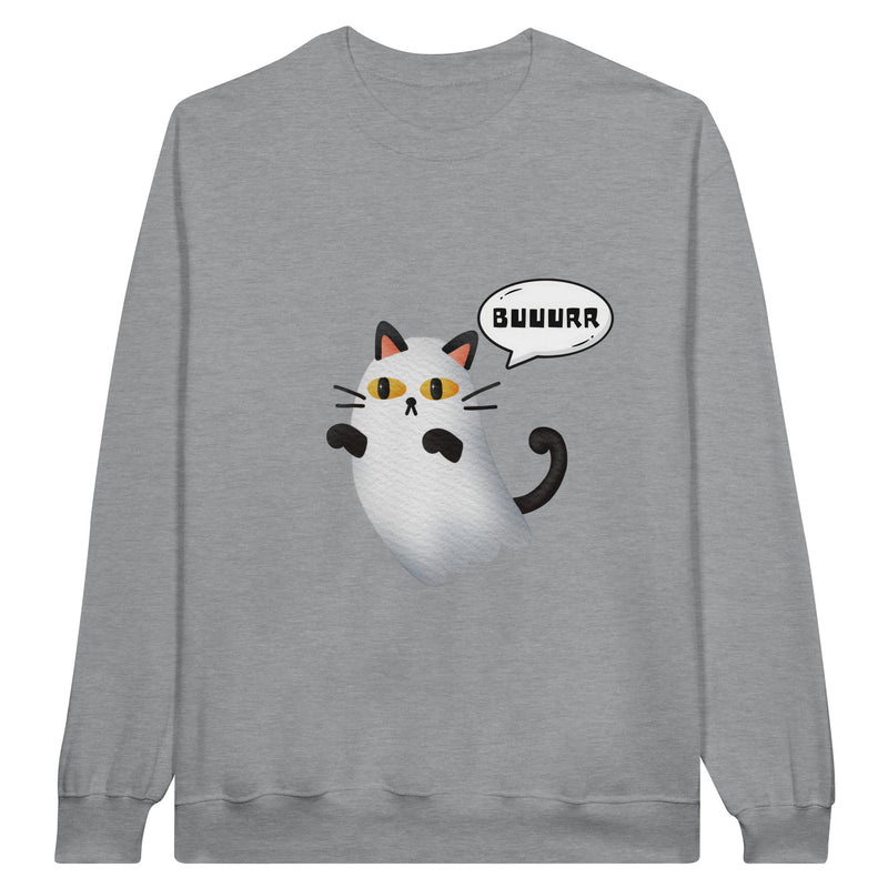 Sudadera Unisex Estampado de Gato "Fantasma Miaurador" Michilandia | La tienda online de los fans de gatos