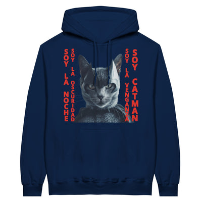 Sudadera con Capucha Unisex Estampado de Gato "El Caballero Gatuno" Michilandia