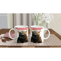 Taza Blanca con Impresión de Gato "Yoda Miau" Michilandia | La tienda online de los fans de gatos