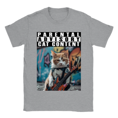 Camiseta unisex estampado de gato "Michi Rockstar" Gelato