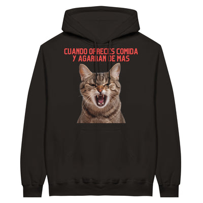 Sudadera con Capucha Unisex Estampado de Gato 