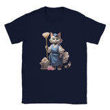 Camiseta unisex estampado de gato "Sirvienta Felina"