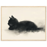 Póster de gato con marco de madera "Serenidad Japonesa" Michilandia | La tienda online de los fans de gatos