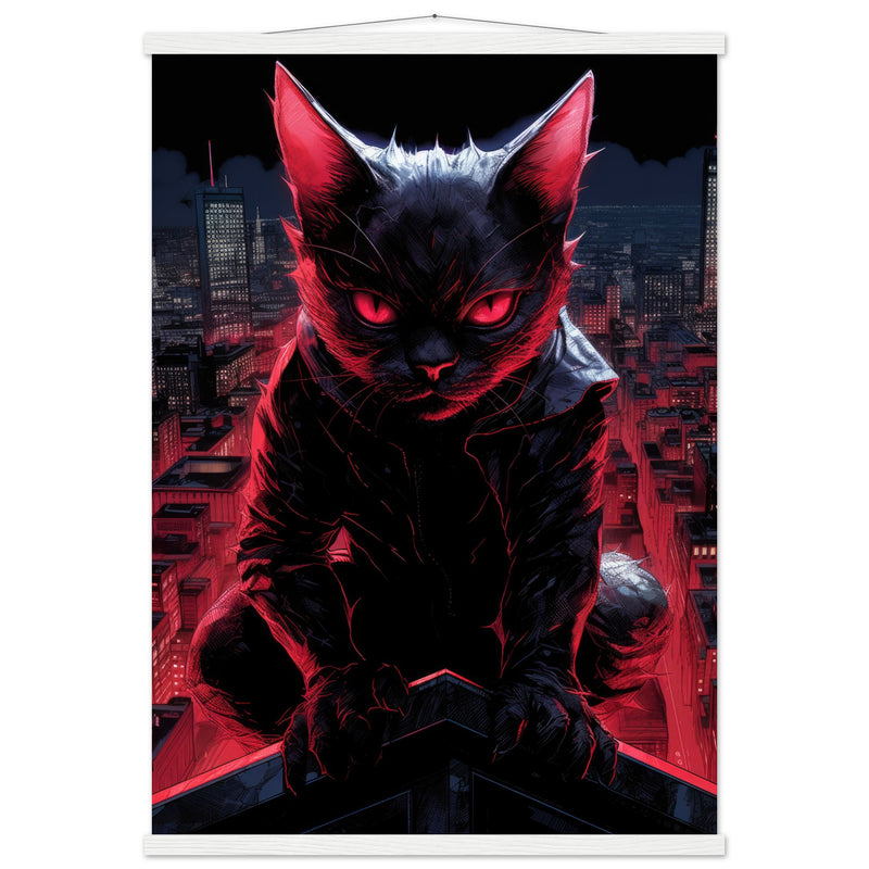 Póster semibrillante de gato con colgador "El Travieso de Hell's Kitchen" Gelato