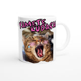 Taza blanca con impresión de gato "Expresión Otaku" Michilandia | La tienda online de los amantes de gatos