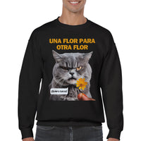 Sudadera Unisex Estampado de Gato "Antojos Felinos" Michilandia | La tienda online de los fans de gatos