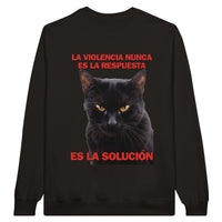 Sudadera Unisex Estampado de Gato "Solución Felina" Michilandia | La tienda online de los fans de gatos