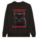 Sudadera Unisex Estampado de Gato "Solución Felina" Michilandia | La tienda online de los fans de gatos