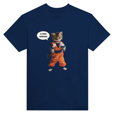 Camiseta Unisex Estampado de Gato "Combate de Miaus" Michilandia