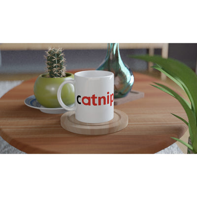 Taza Blanca con Impresión "Catnip Delight" Michilandia | La tienda online de los fans de gatos