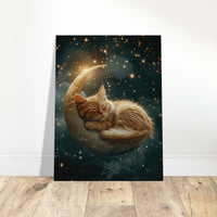 Panel de aluminio impresión de gato "Ensueño Lunar" Michilandia | La tienda online de los fans de gatos