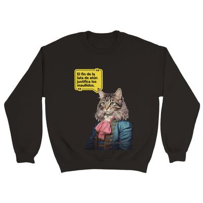 Sudadera unisex estampado de gato 