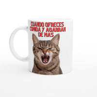 Taza Blanca con Impresión de Gato "Miau de Sorpresa" Michilandia | La tienda online de los fans de gatos