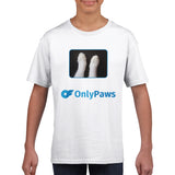 Camiseta Junior Unisex Estampado de Gato "Only Paws" Michilandia | La tienda online de los fans de gatos