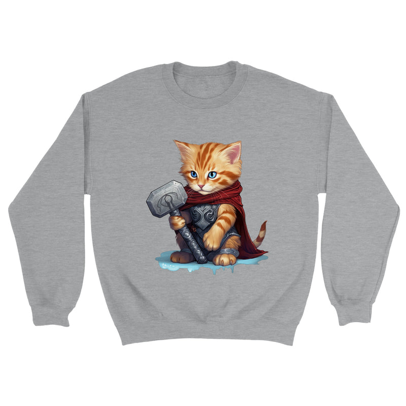 Sudadera unisex estampado de gato "Mighty Feline" Gelato