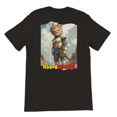 Camiseta Prémium Unisex Impresión Trasera de Gato 