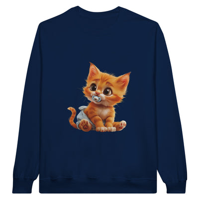 Sudadera Unisex Estampado de Gato "Miau en Pañales" Michilandia