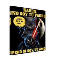 Lienzo de gato "Darth Miau" Michilandia | La tienda online de los amantes de gatos