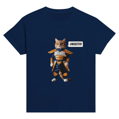 Camiseta Junior Unisex Estampado de Gato "Vegeta Gatuno" Michilandia