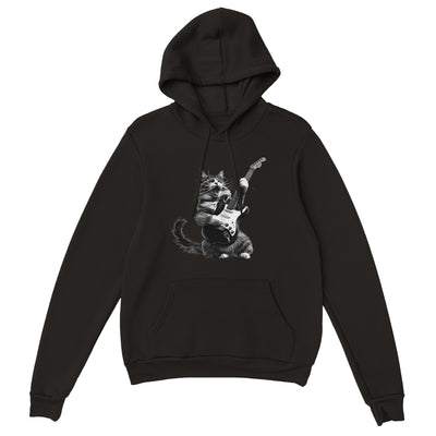 Sudadera con Capucha Unisex Estampado de Gato "Rocker Miau" Michilandia | La tienda online de los fans de gatos