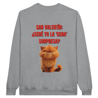 Sudadera Unisex Estampado de Gato "Cena Sorpresa Miau" Michilandia | La tienda online de los fans de gatos