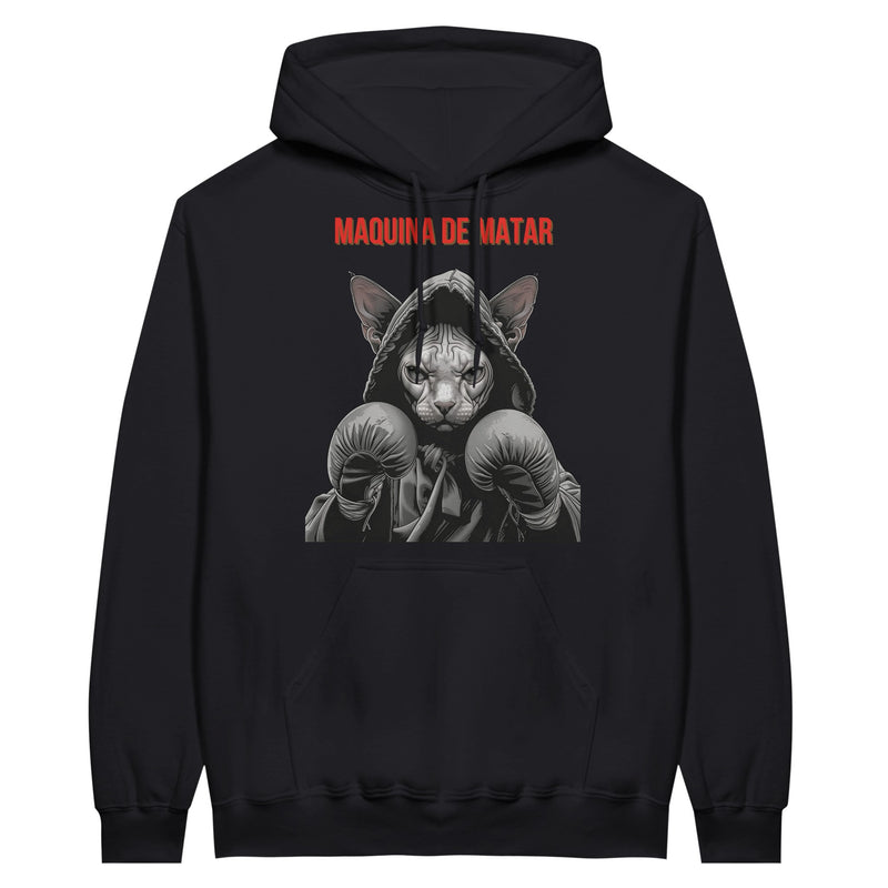 Sudadera con Capucha Unisex Estampado de Gato 