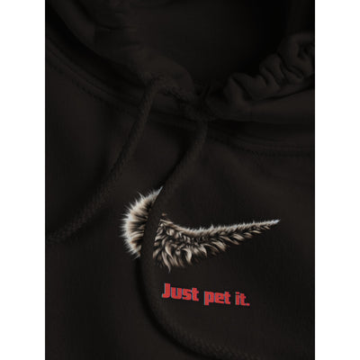 Sudadera con Capucha Unisex Estampado de Gato "Just Pet It" Michilandia | La tienda online de los fans de gatos